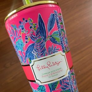 Lily Pulitzer Tumbler with Straw